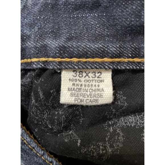 Kanji Collection Mens Blue Denim Streetwear Jeans Size 36x31 100% Cotton - Picture 9 of 10